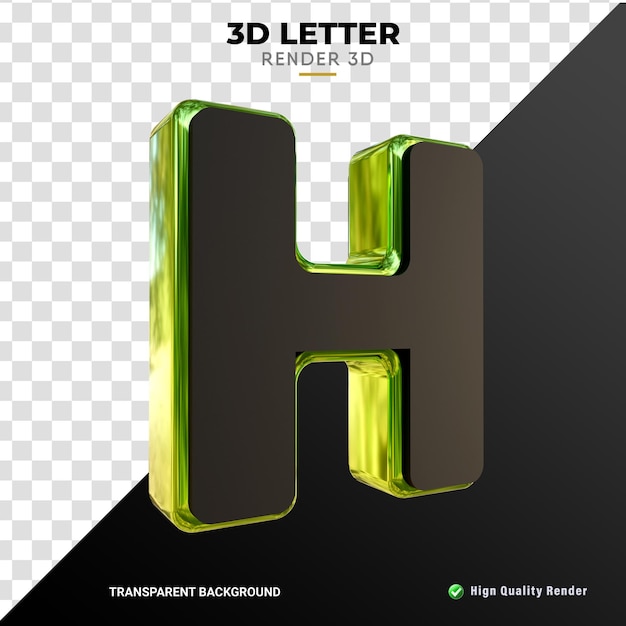 PSD 3d letter smooth gold texture hign quality realistic render