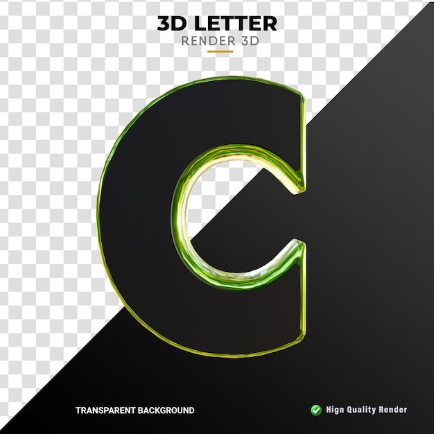 3d letter smooth gold texture hign quality realistic render