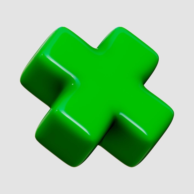 PSD Иллюстрация креста с буквой x 3d