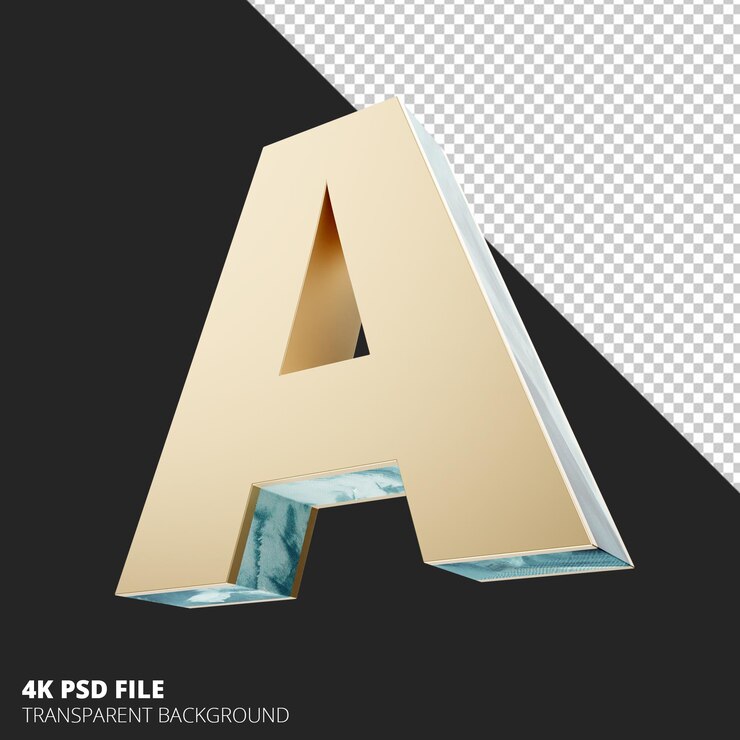 3D буква А