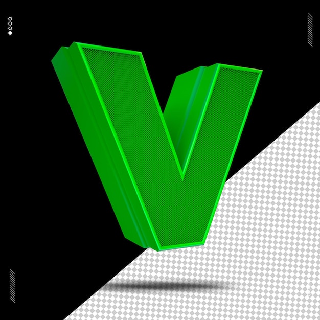 PSD 3d-letterfont groen weergeven