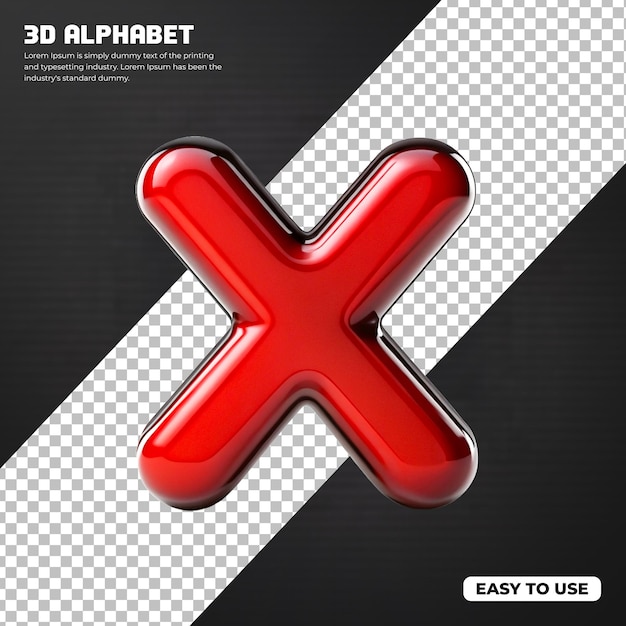 3D буквы или алфавит X