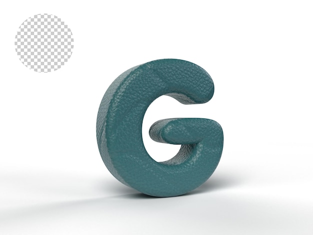 3D LETTERS WITH TOSCA COLOR LEATHER TEXTURE