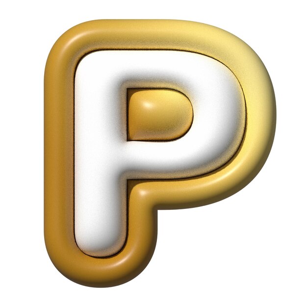 PSD 3d-lettertype goud 2 p