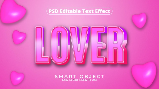 3D-lettertype teksteffect typografie in moderne stijl Premium Psd