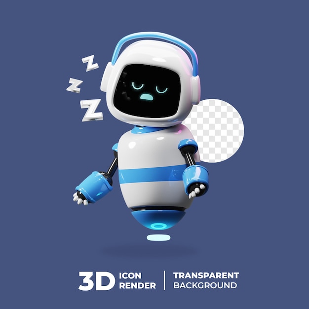 3d leuke robot sleepy