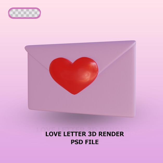 PSD 3d liefdesbrief