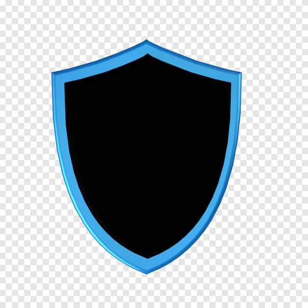 PSD 3d light blue shield