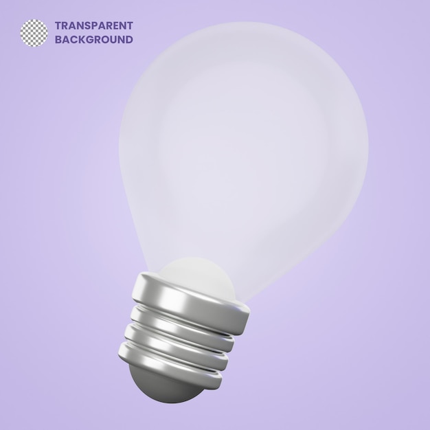 PSD 3d light bulb idea innovation concept technology energy inspiration creative electricity