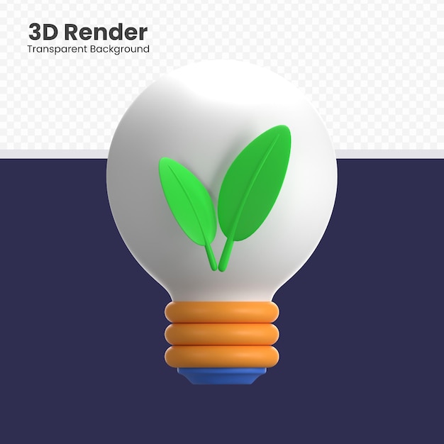 3d Light Bulb Illustration Isolated