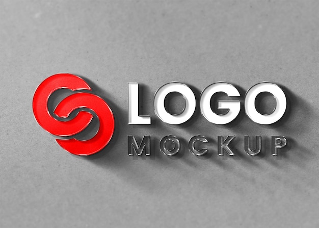 3d light logo mockup