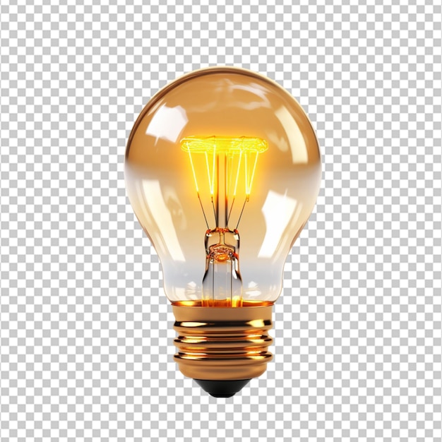 PSD 3d lightbulb on white background