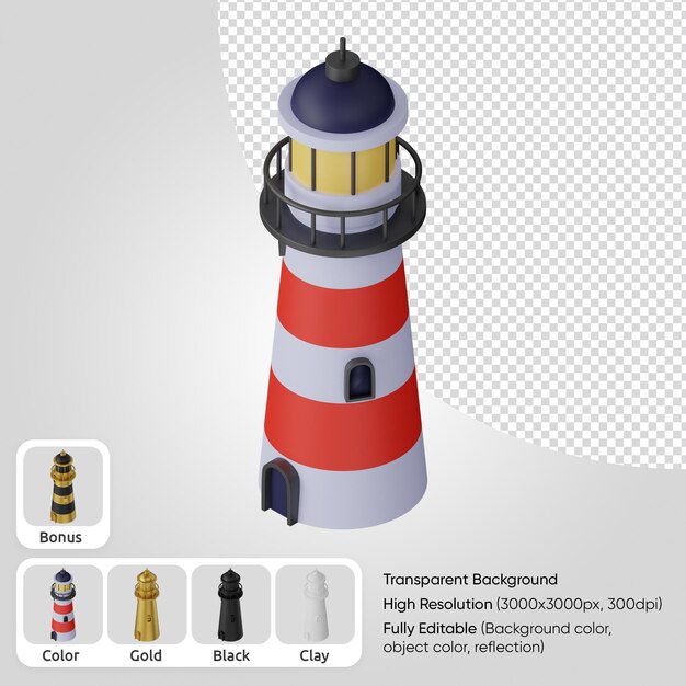 PSD 3d lighthouse