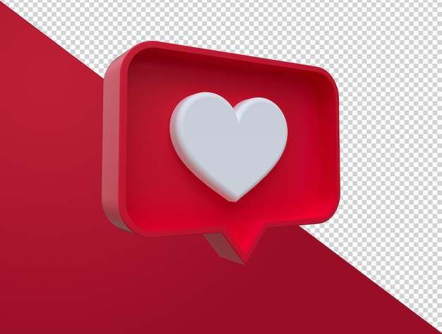 3d like heart icon