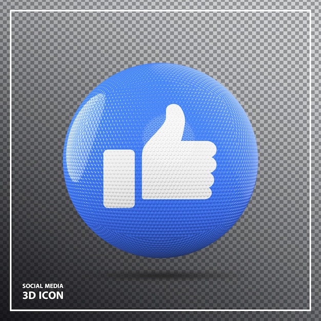 Facebookのアイコン要素スタイルの絵文字のような3d
