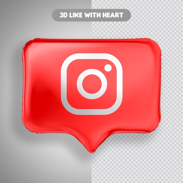 PSD 3d like instagram rendering