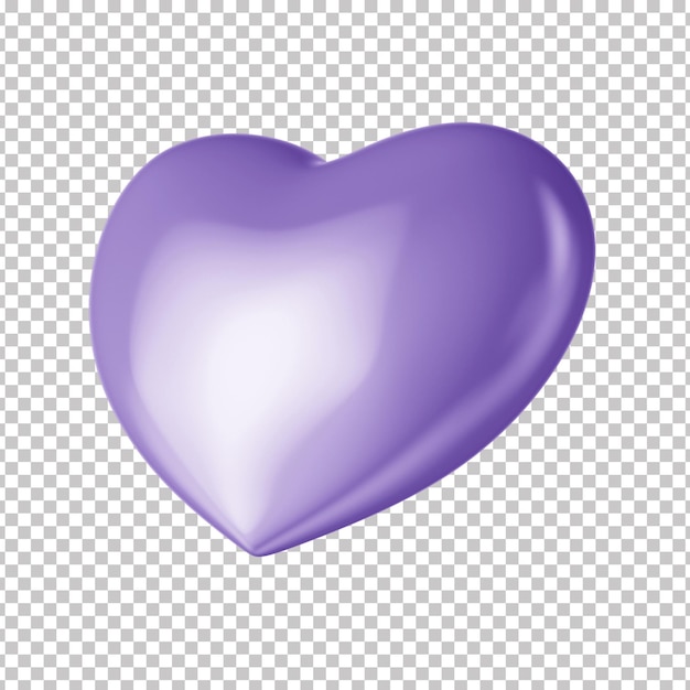 3d lilac metalen hart