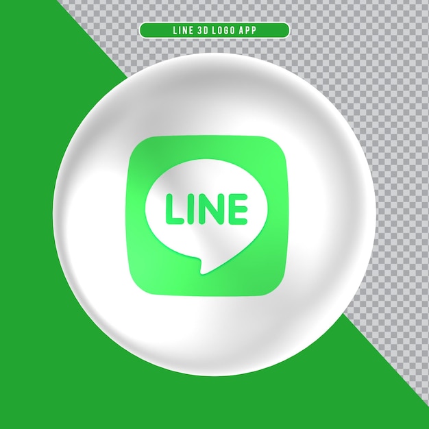 PSD 3d line icon rendering