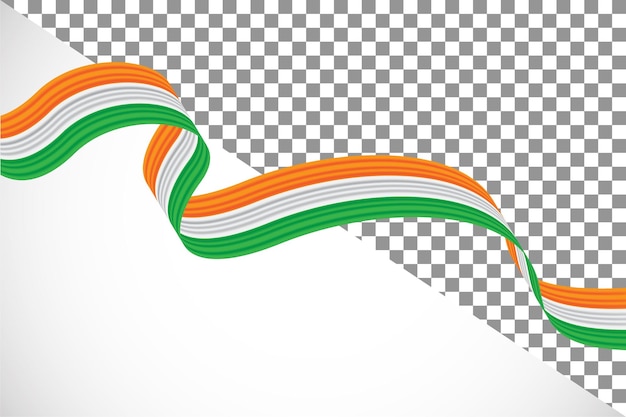 PSD 3d lint van de vlag van india45