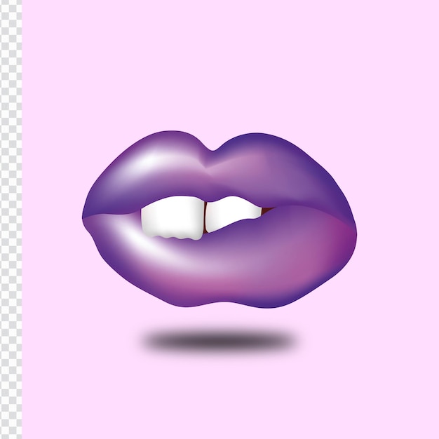 PSD 3d lips illustration