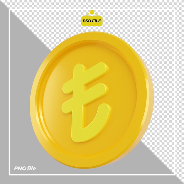 PSD 3d lira coin design