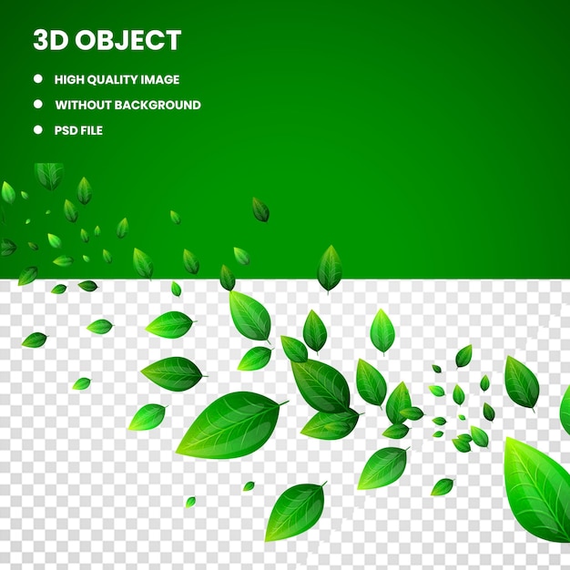 3d liść Kiedy świeża zieleń