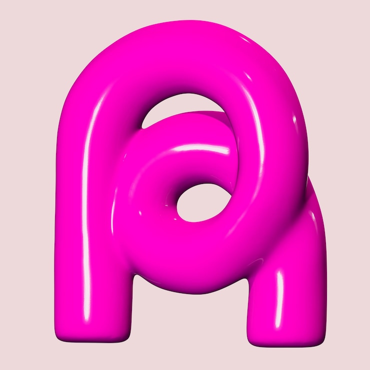PSD 3d litery r