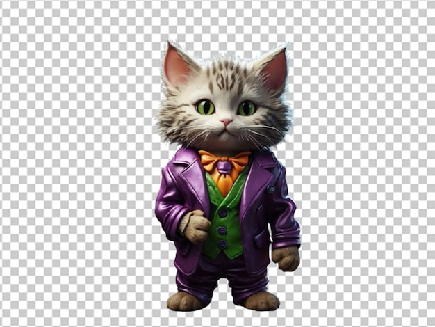 PSD piccolo gattino vestito in 3d