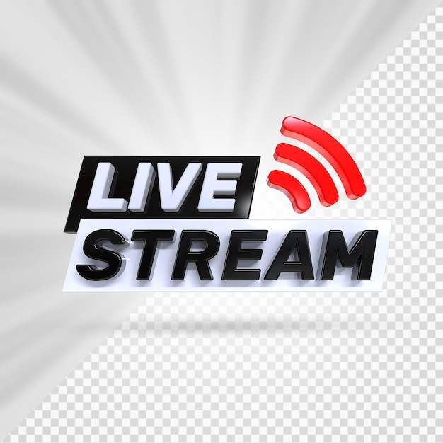 PSD 3d live streaming elements