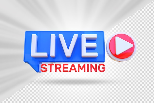 PSD 3d live streaming elements