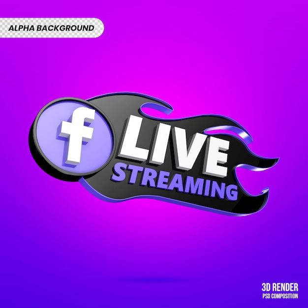 PSD 3d live streaming facebook