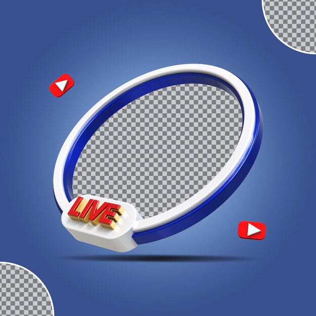 3d live streaming frame on social media