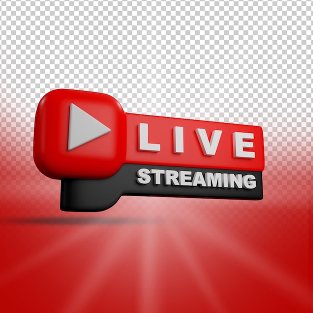 3D live video streaming elementen of knop
