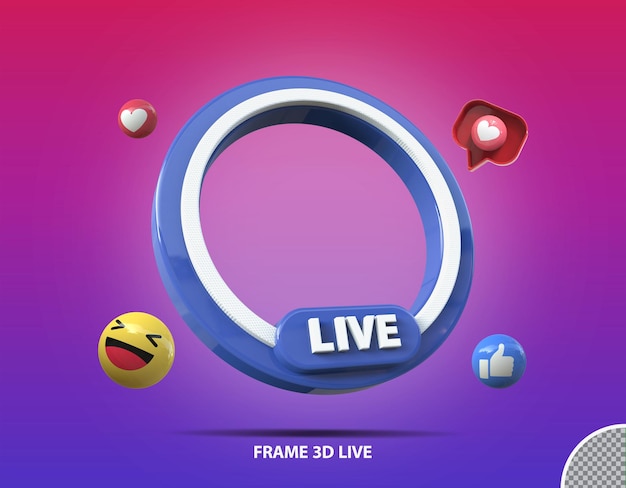 PSD 3d-livestreaming met frame