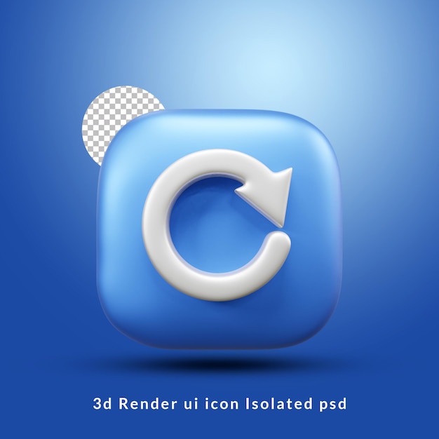 3d loading ui icon isolated