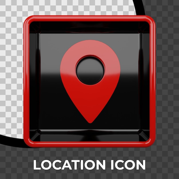 PSD 3d location icon isolated 3d icon