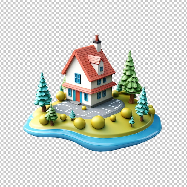 PSD 3d location icon isolated on white stylize