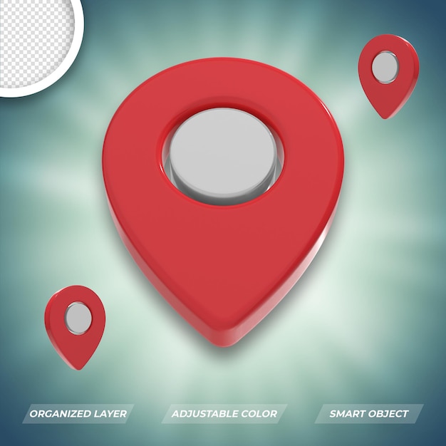 3d location icon premium psd