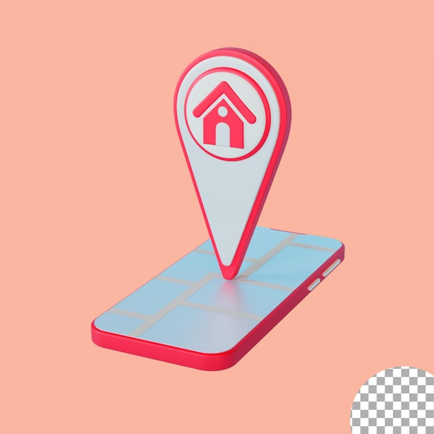 PSD 3d location icon