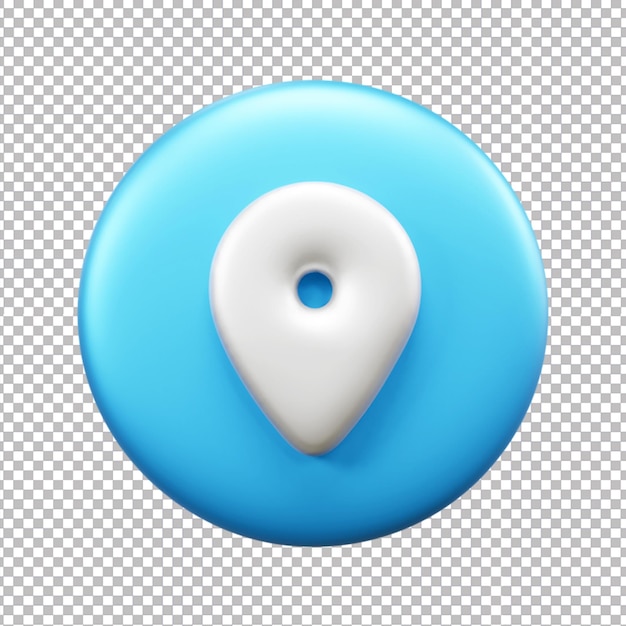 PSD 3d location point ui icon isolated