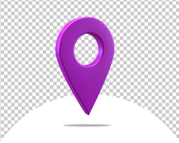 3d location purple pin