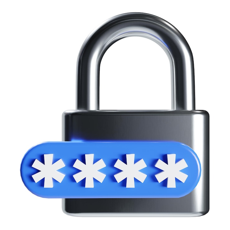 PSD 3d lock encryption security icon