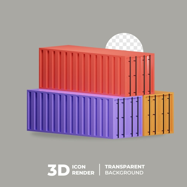 3d logistic icon container