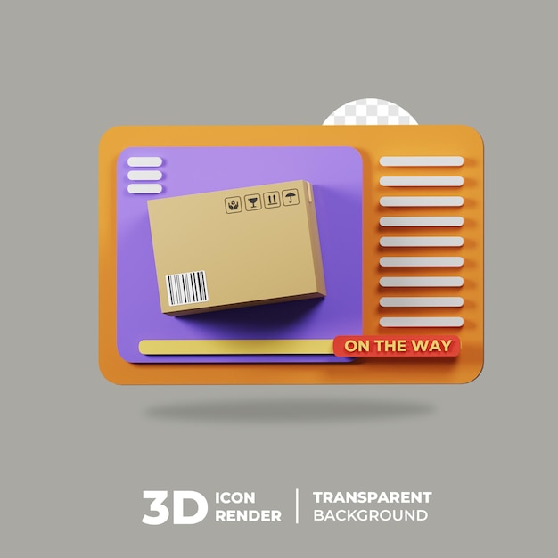 3D Logistiek UI-pictogram