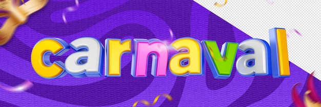 3d logo carnival offers promotion retail carnaval in brasil