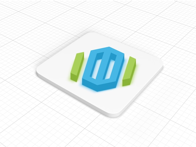 3d logo icon app mockup