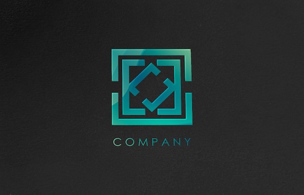 3d logo mockup for business company