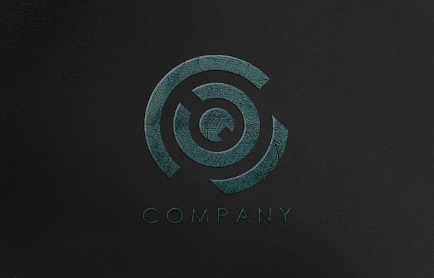 PSD 3d logo mockup for business company