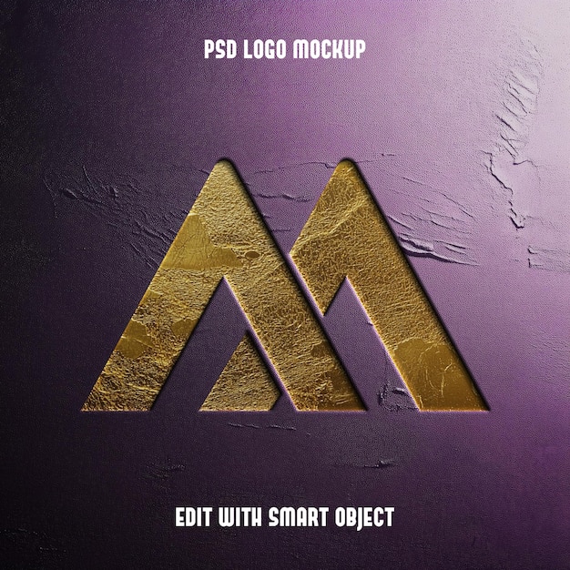 3d logo mockup on marbel background