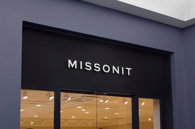3D Logo Mockup Modern Facade Sign